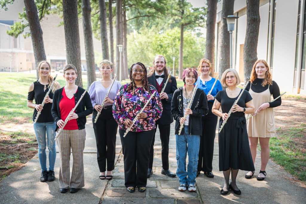 Group picture of the A-State flute studio