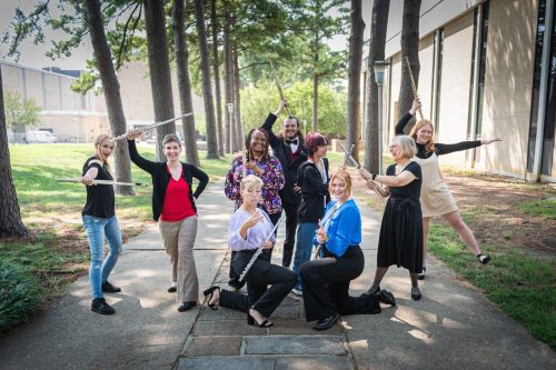 Fun shot of the A-State Flute Studio